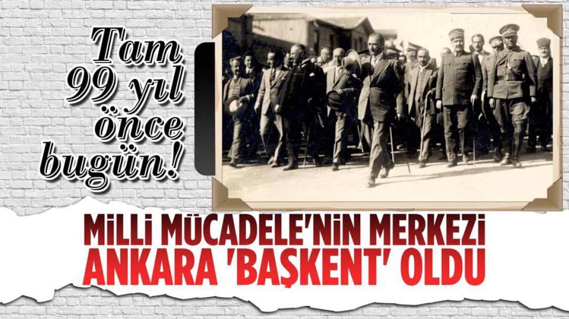 Ankara'nın Başkent Oluşunun 99. Yılı